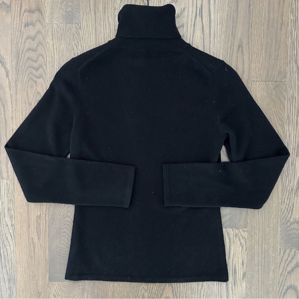 Women's TSE cashmere sweater  black turtle neck long sleeves M - Picture 6 of 10